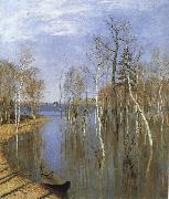 Levitan, Isaak Fruhling, flood painting